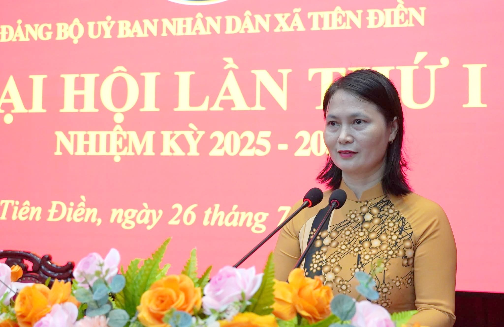 Đồng chí Lê Thị Thanh Tâm, Phó Bí thư TT Đảng uỷ xã Tiên Điền