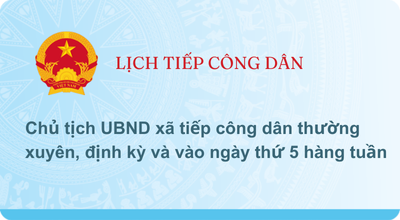 LỊCH TIẾP CÔNG DÂN