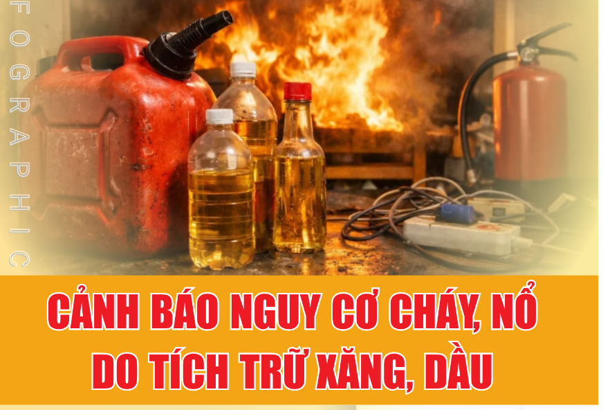 [Infographic] Cảnh báo nguy cơ cháy, nổ khi người dân tích trữ xăng, dầu