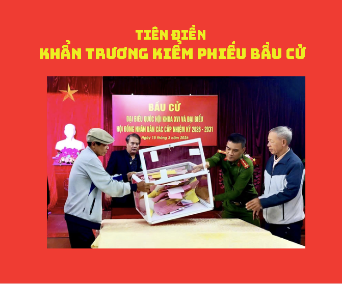 Tiên Điền khẩn trương kiểm phiếu bầu cử