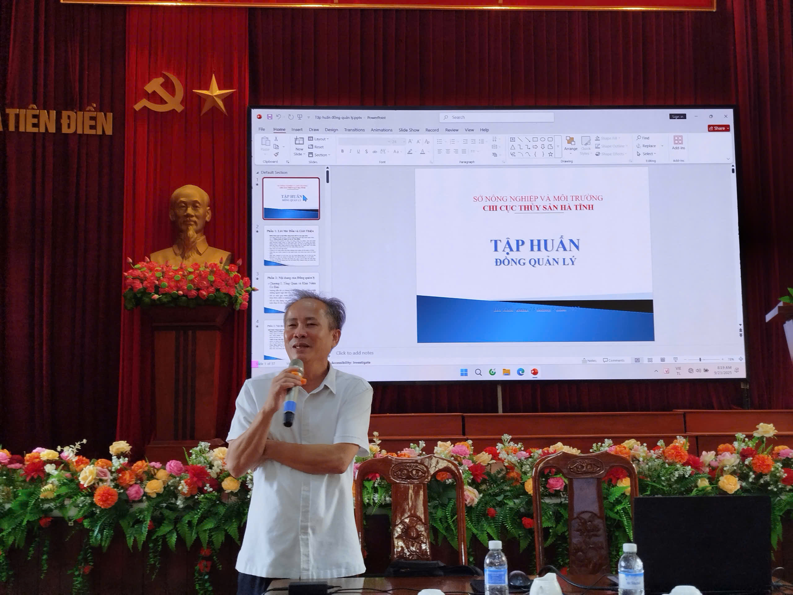 XÃ TIÊN ĐIỀN TỔ CHỨC TẬP HUẤN, TUYÊN TRUYỀN HƯỚNG DẪN VỀ ĐỒNG QUẢN LÝ NGHỀ CÁ VEN BIỂN