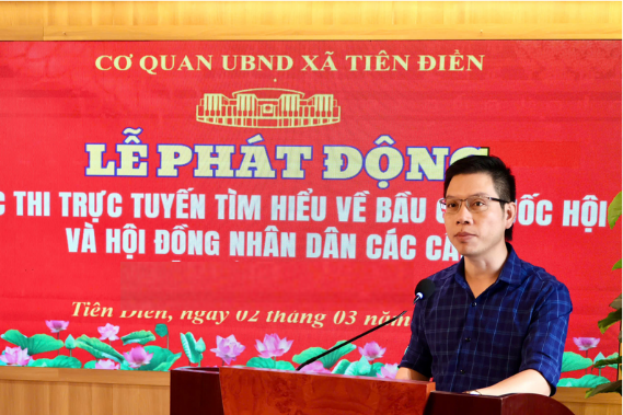 UBND xã Tiên Điền phát động Cuộc thi trực tuyến tìm hiểu về bầu cử đại biểu Quốc hội và HĐND các cấp.