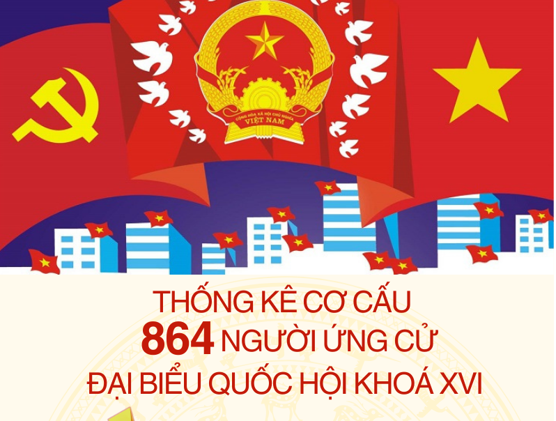 Thống kê cơ cấu 864 người ứng cử đại biểu Quốc hội