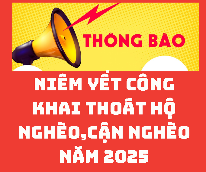 NIÊM YẾT DANH SÁCH THOÁT NGHÈO CẬN NGHÈO NĂM  2025