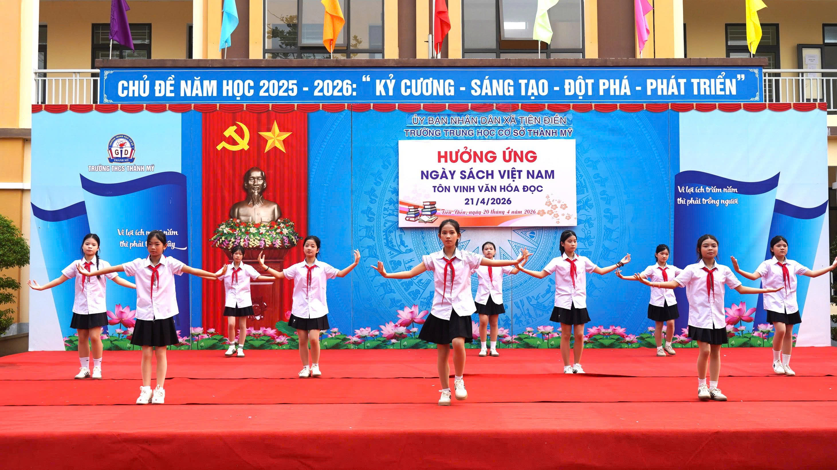 Ý nghĩa và nhân văn ngày sách Việt Nam tại trường THCS Thành Mỹ