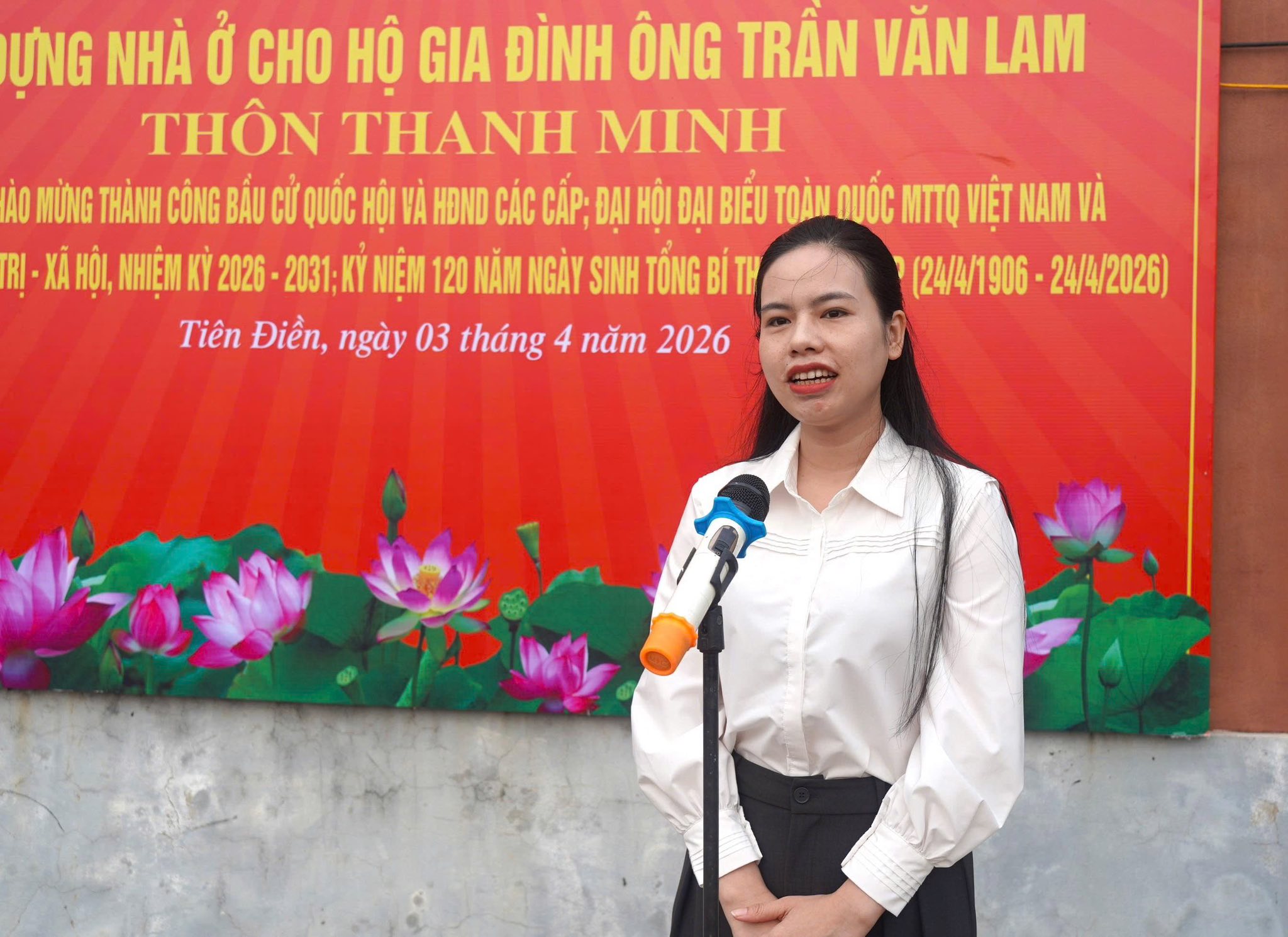 UBMTTQ xã Tiên Điền tổ chức lễ khởi công dựng nhà ở cho hộ nghèo