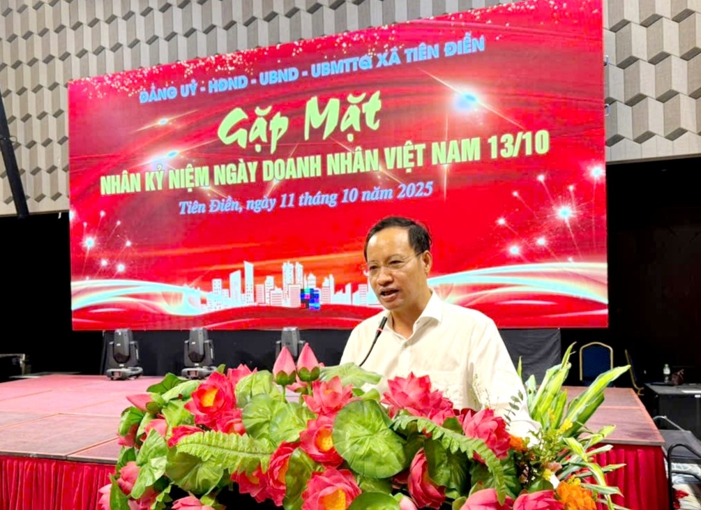 XÃ TIÊN ĐIỀN TỔ CHỨC GẶP MẶT DOANH NGHIỆP, DOANH NHÂN NHÂN NGÀY DOANH NHÂN VIỆT NAM 13/10