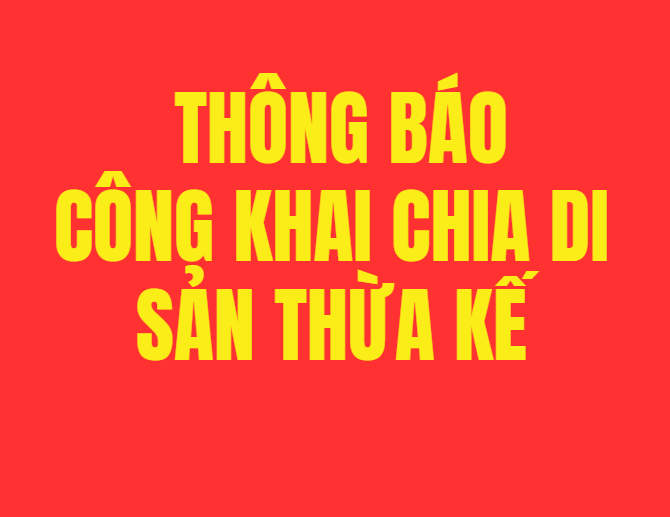 THÔNG BÁO NIÊM YẾT CÔNG KHAI