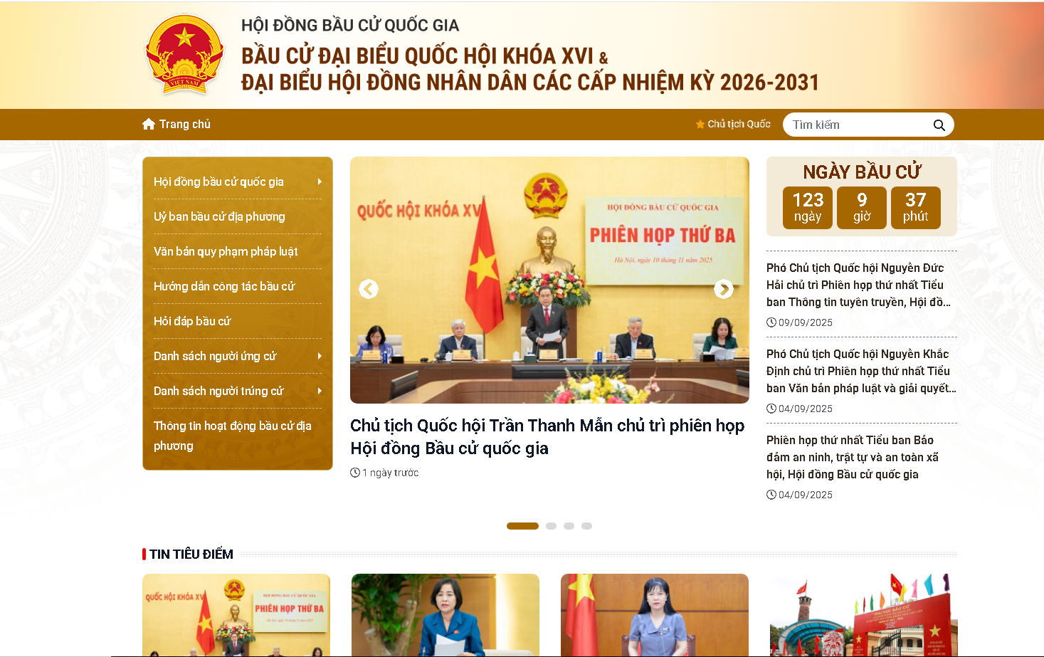 CHÍNH THỨC RA MẮT "TRANG THÔNG TIN ĐIỆN TỬ BẦU CỬ"