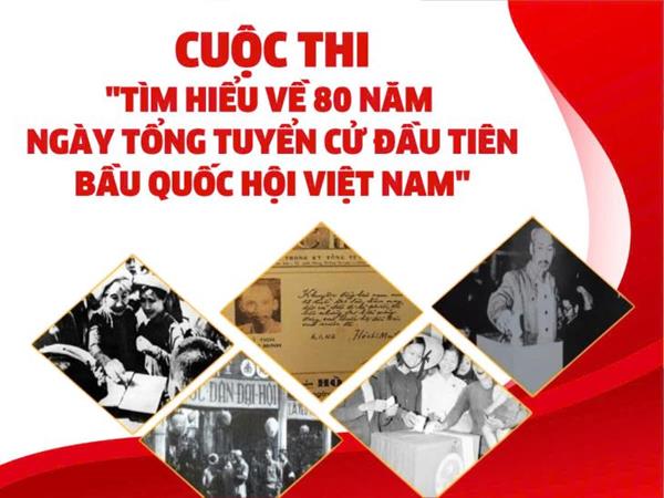 Tổ chức Cuộc thi trắc nghiệm tương tác trực tuyến tìm hiểu về 80 năm Ngày Tổng tuyển cử đầu tiên bầu Quốc hội Việt Nam