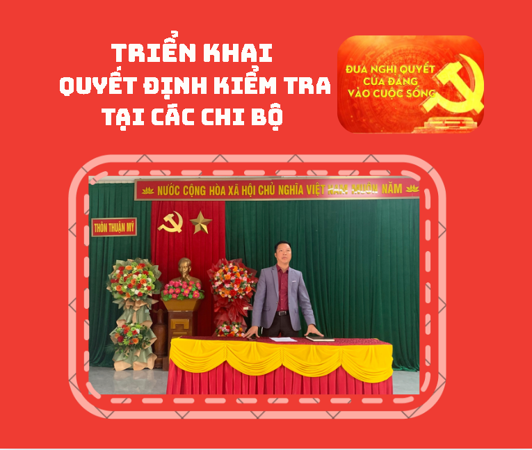   Triển khai Quyết định kiểm tra tại các chi bộ