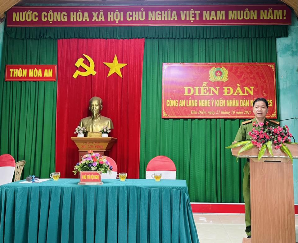 CÔNG AN XÃ TIÊN ĐIỀN TỔ CHỨC HỘI NGHỊ “CÔNG AN LẮNG NGHE Ý KIẾN NHÂN DÂN”