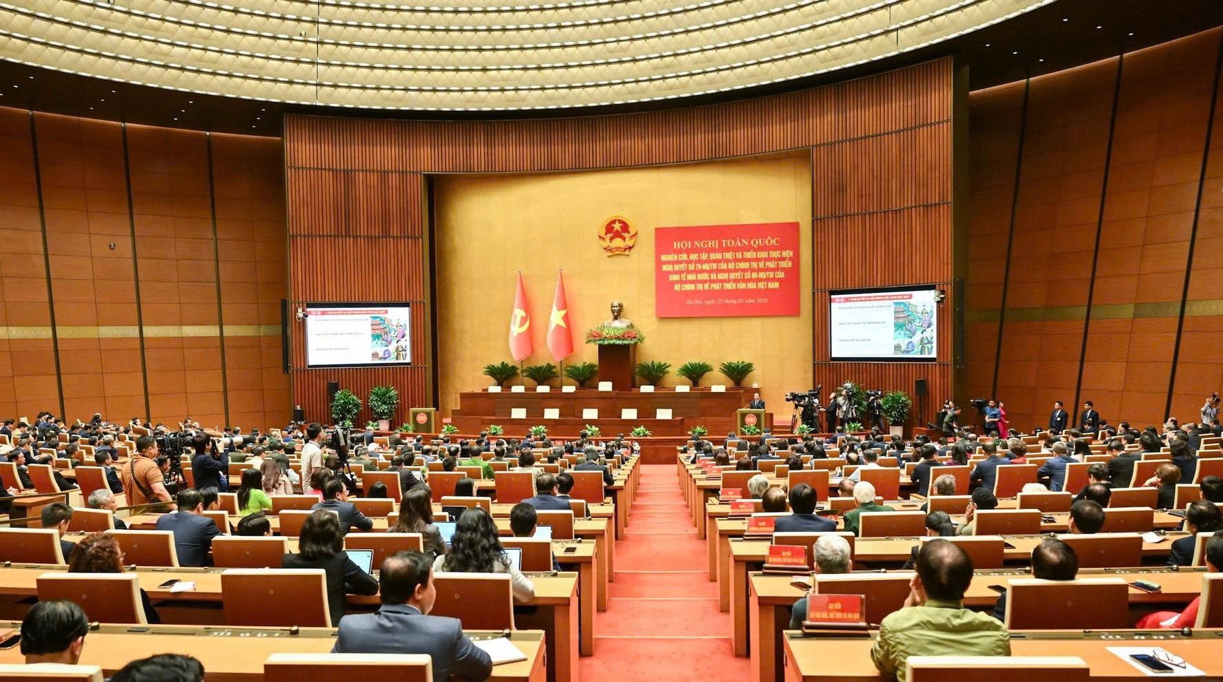 Hơn 2 triệu đại biểu tham dự Hội nghị toàn quốc quán triệt, triển khai thực hiện Nghị quyết số 79 và Nghị quyết số 80 của Bộ Chính trị