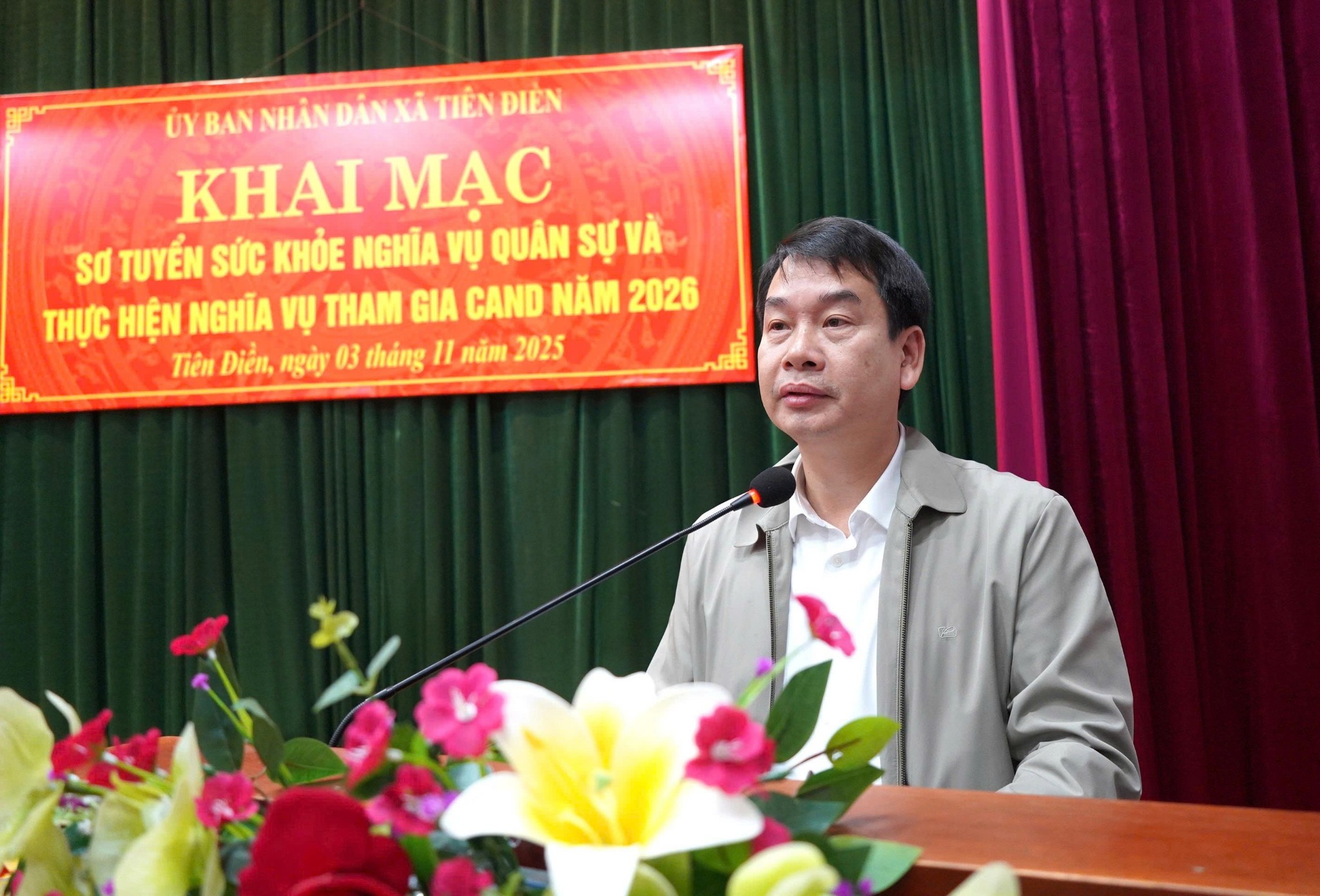 XÃ TIÊN ĐIỀN KHAI MẠC KHÁM TUYỂN NGHĨA VỤ QUÂN SỰ, NGHĨA VỤ CÔNG AN NĂM 2026 