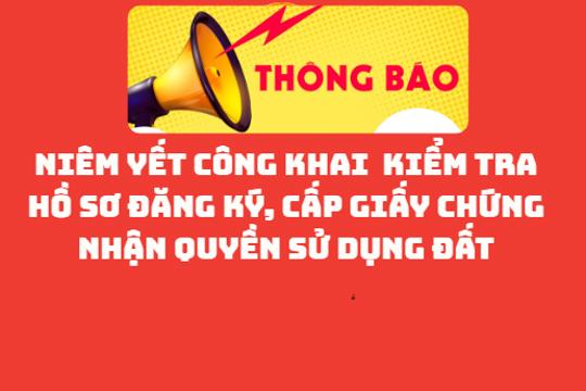 Thông báo niêm yết công khai  