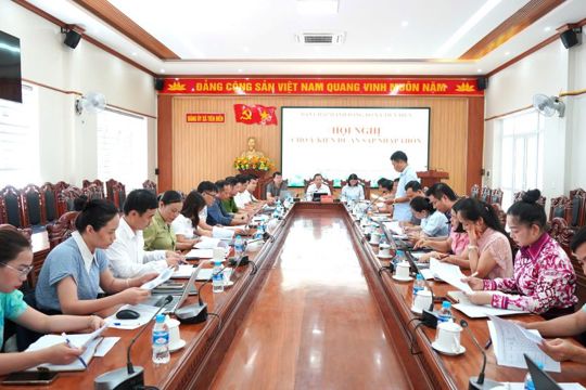 Hội nghị nghe và cho ý kiến về đề án sáp nhập thôn; sơ kết 01 năm thực hiện mô hình chính quyền địa phương 2 cấp.