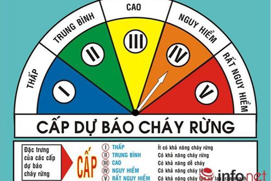 Thông báo câp dự báo cháy rừng