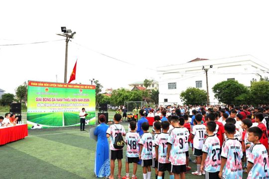 11 đội bóng tranh tài tại Giải Bóng đá thiếu niên Tiên Điền năm 2026.  