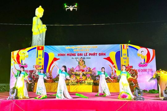 Trang nghiêm Đại lễ Phật Đản DL. 2026 – PL.2570 tại chùa Đà Liễu, xã Tiên Điền