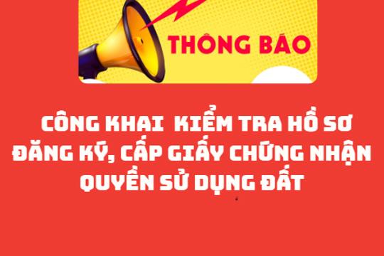 Thông báo niêm yết công khai Đất ông Phan Văn Tuyến, ông Nguyễn Văn Đồng