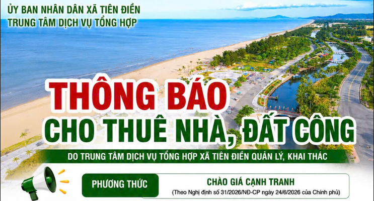   Thông báo cho thuê nhà đất công