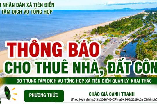   Thông báo cho thuê nhà đất công