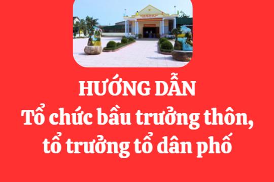 Hướng dẫn Tổ chức bầu trưởng thôn, tổ trưởng tổ dân phố 