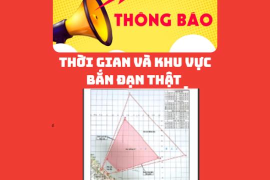Thông báo Về việc thông báo thời gian và khu vực bắn đạn thật tại Trường bắn biển xã Yên Hòa 