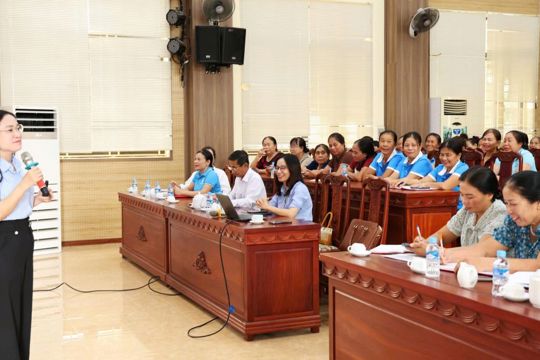 Phát huy vai trò, tiếng nói và sự tham gia của phụ nữ trong xây dựng Đảng, chính quyền, phát triển kinh tế - xã hội tại địa phương. 