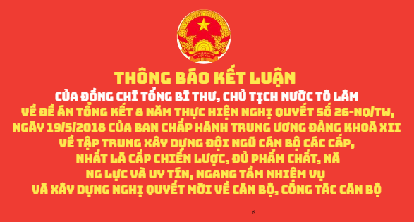 THÔNG BÁO KẾT LUẬN CỦA ĐỒNG CHÍ TỔNG BÍ THƯ, CHỦ TỊCH NƯỚC TÔ LÂM
