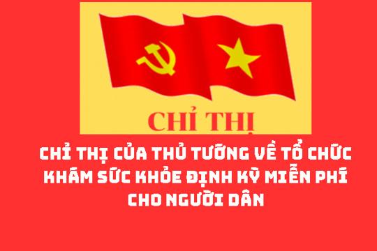 Chỉ thị của Thủ tướng về tổ chức khám sức khỏe định kỳ miễn phí cho người dân 