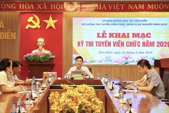 Khai mạc kỳ thi tuyển viên chức đơn vị sự nghiệp thuộc UBND xã năm 2026