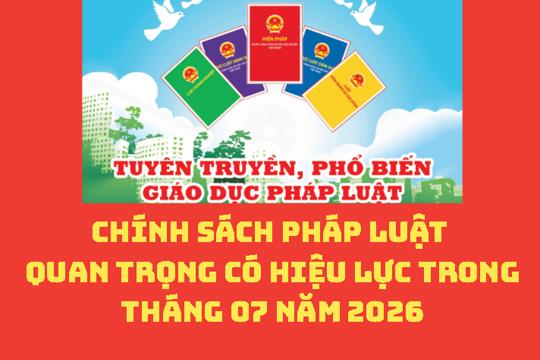 Chính sách pháp luật có hiệu lực từ tháng 7 