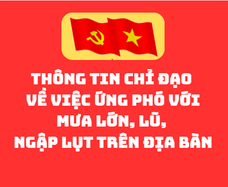 Thông tin chỉ đạo về việc ứng phó với mưa lớn, lũ, ngập lụt trên địa bàn