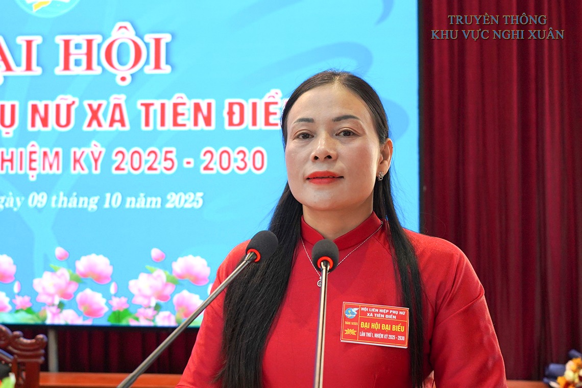 ồng ch&iacute; L&ecirc; Thị Kim Dung giữ chức Chủ tịch Hội LHPN x&atilde; Ti&ecirc;n Điền