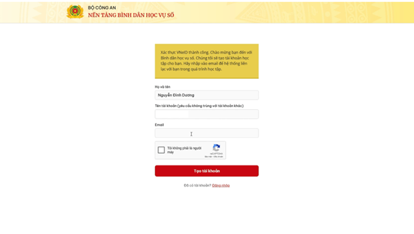 dang nhap email