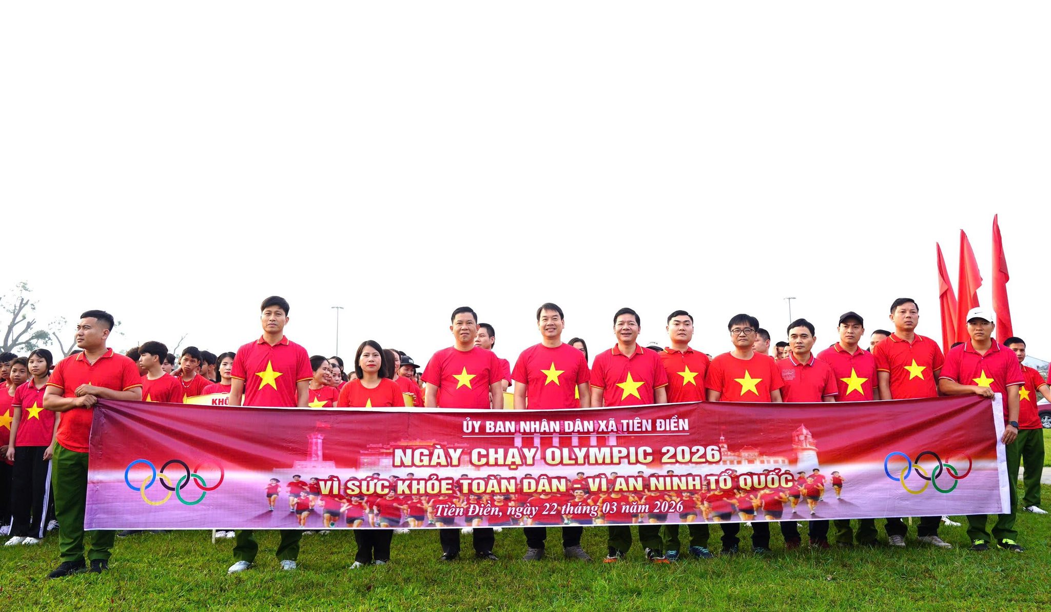 Xã Tiên Điền hưởng hưởng ứng ngày chạy Olympic vì sức khỏe toàn dân – vì an ninh Tổ Quốc năm 2026