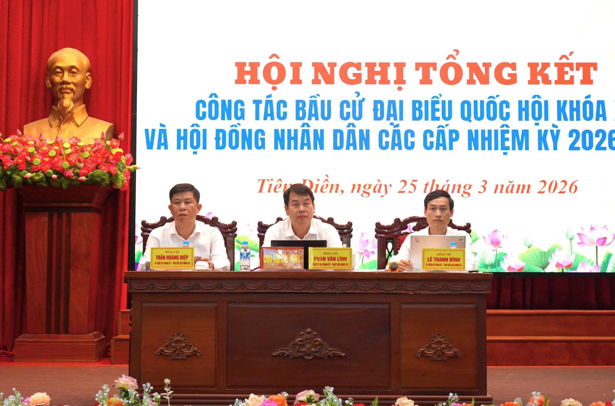 Xã Tiên Điền tổng kết công tác bầu cử đại biểu Quốc hội khóa XVI và HĐND các cấp nhiệm kỳ 2026-2031 